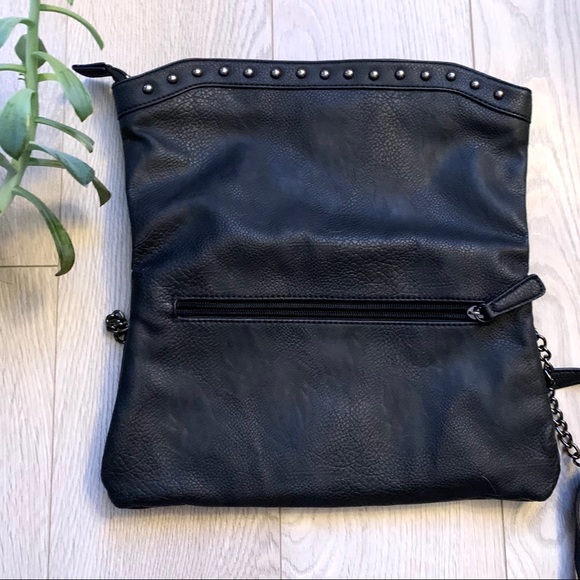 Aldo- Foldover Studded Crossbody/ Clutch - Picture 7 of 8